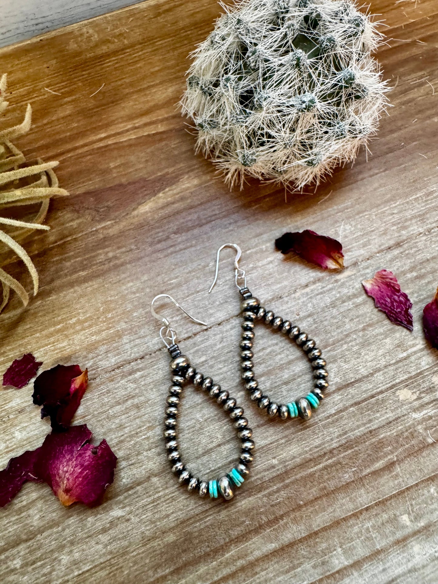 the |Augusta| Sterling + Turq. Hoops