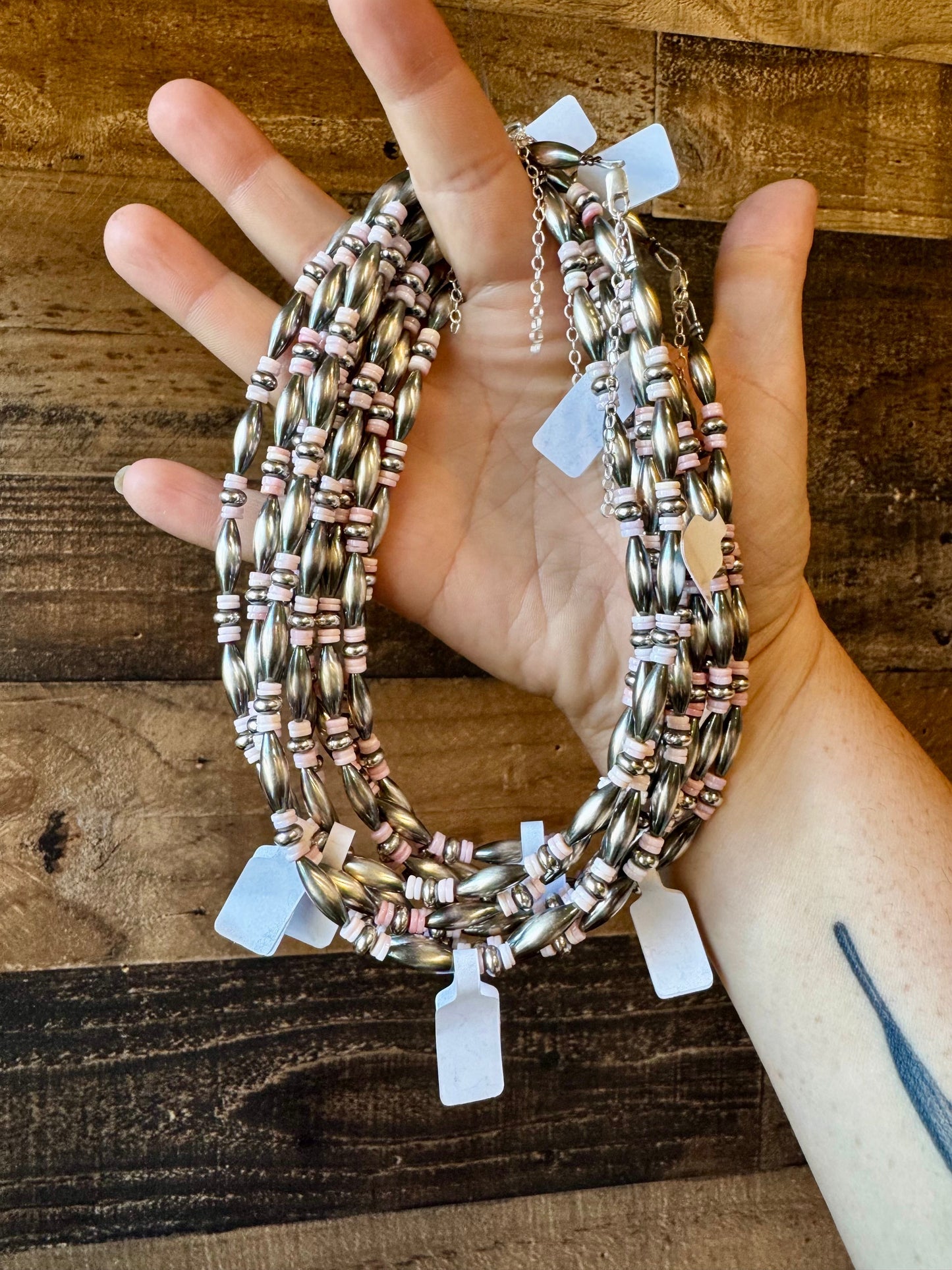 the |sally| Torpedo Choker {SS Pearls + Pink Conch}