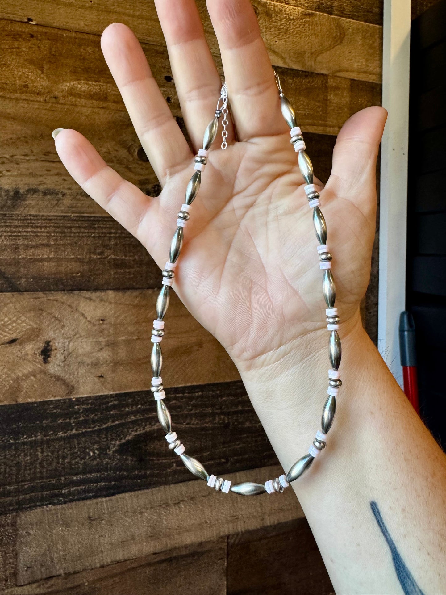 the |sally| Torpedo Choker {SS Pearls + Pink Conch}