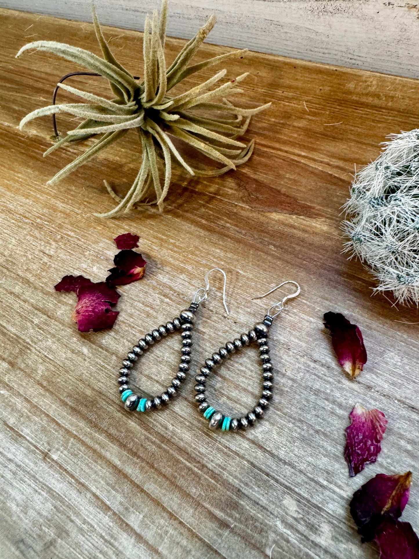 the |Augusta| Sterling + Turq. Hoops