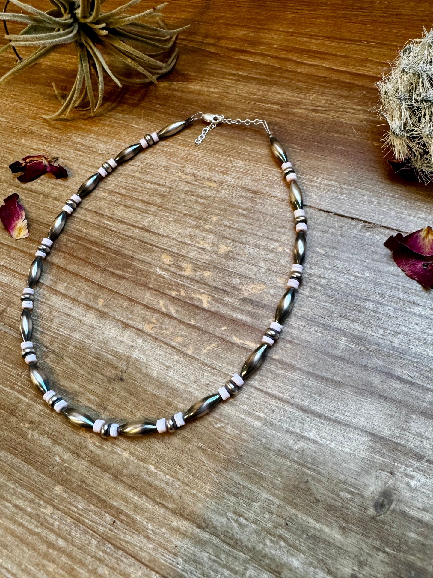 the |sally| Torpedo Choker {SS Pearls + Pink Conch}