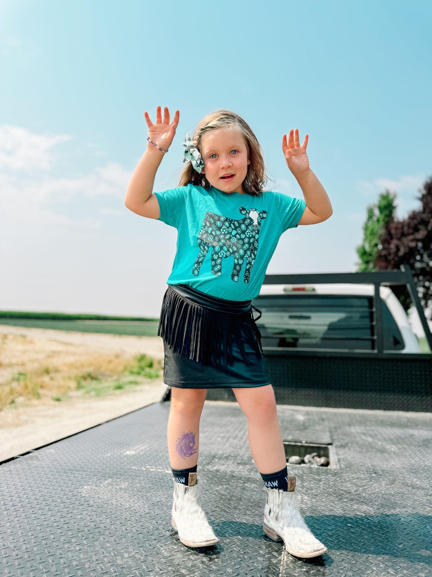 the Round |Up| Skort {kids in tuxedo}