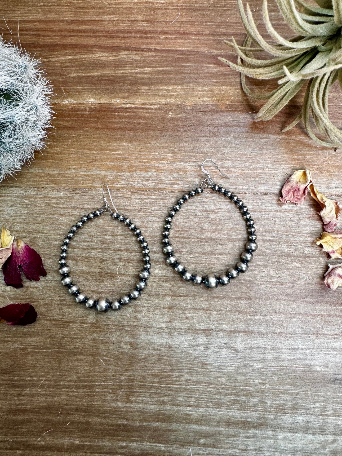 the |Clementine| Sterling Silver Pearl Hoops