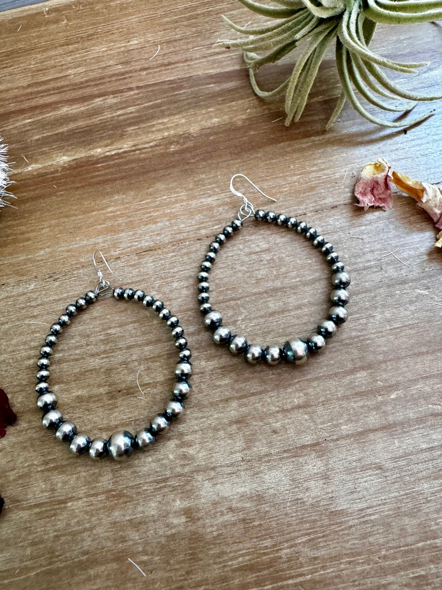 the |Clementine| Sterling Silver Pearl Hoops