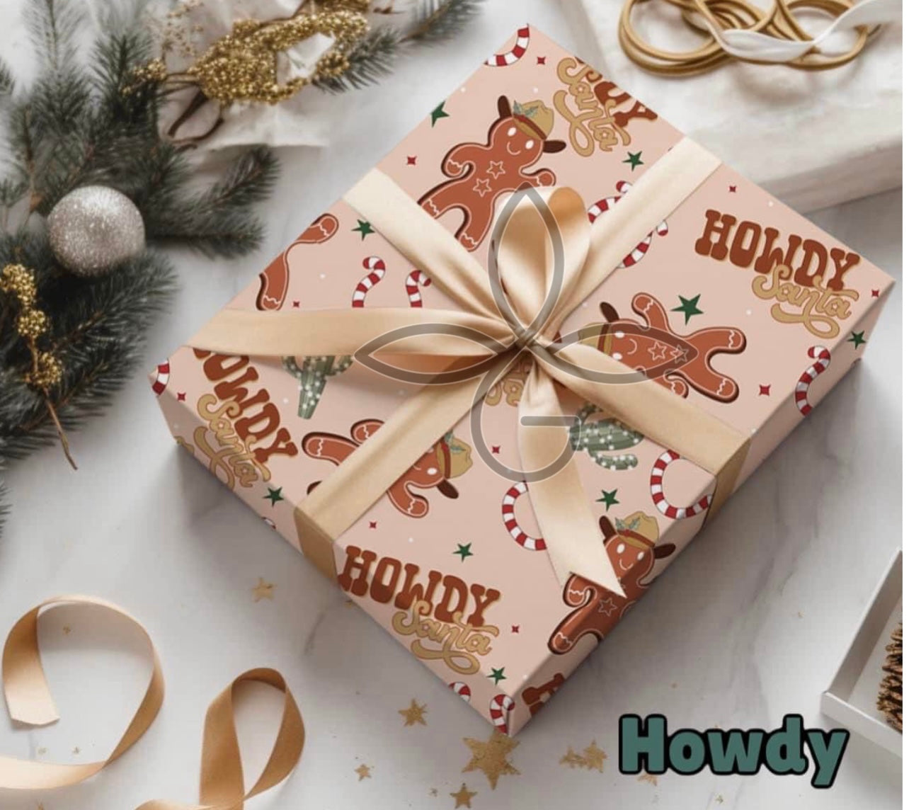 the Western Christmas |Wrapping| Paper