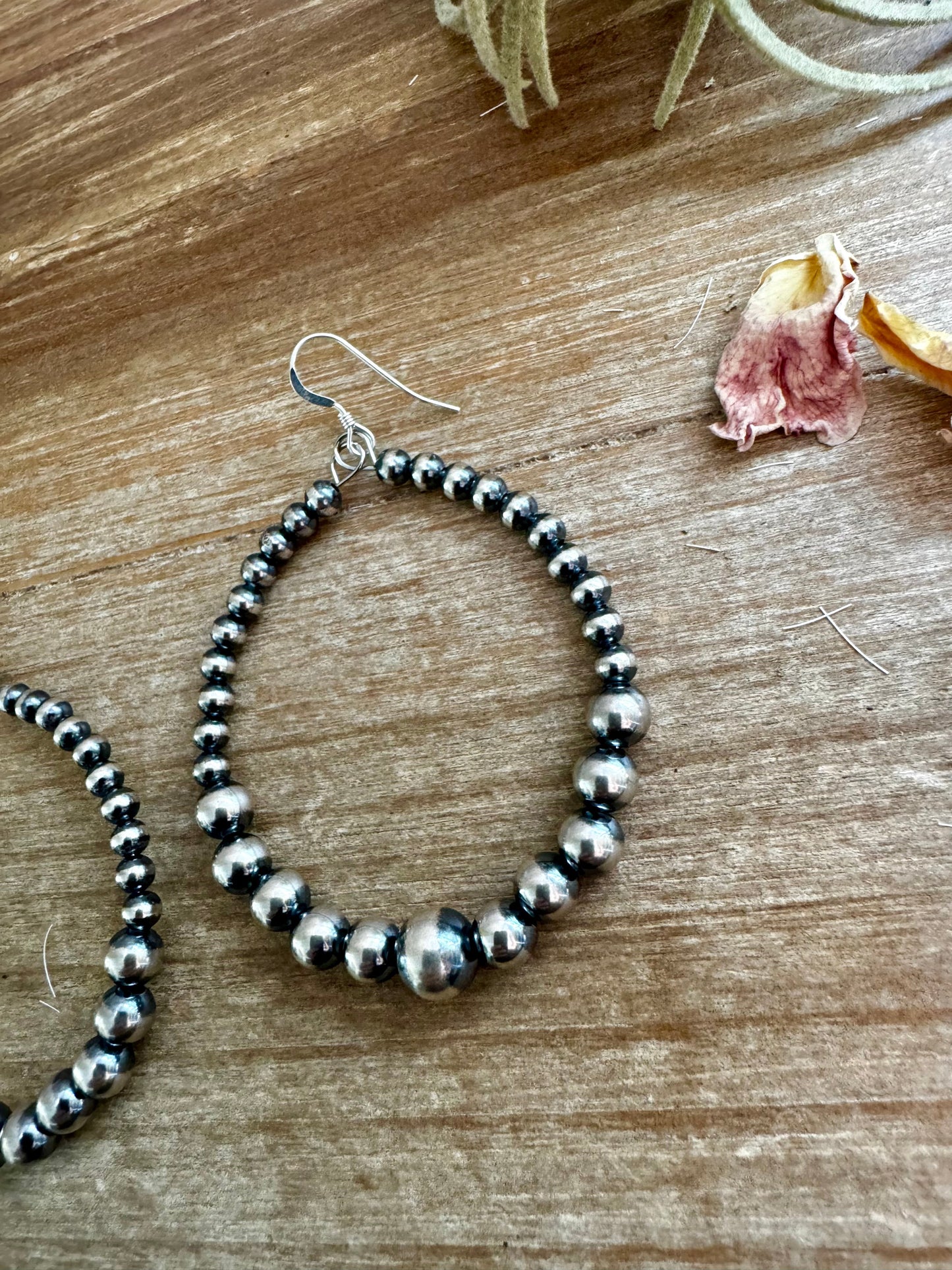 the |Clementine| Sterling Silver Pearl Hoops
