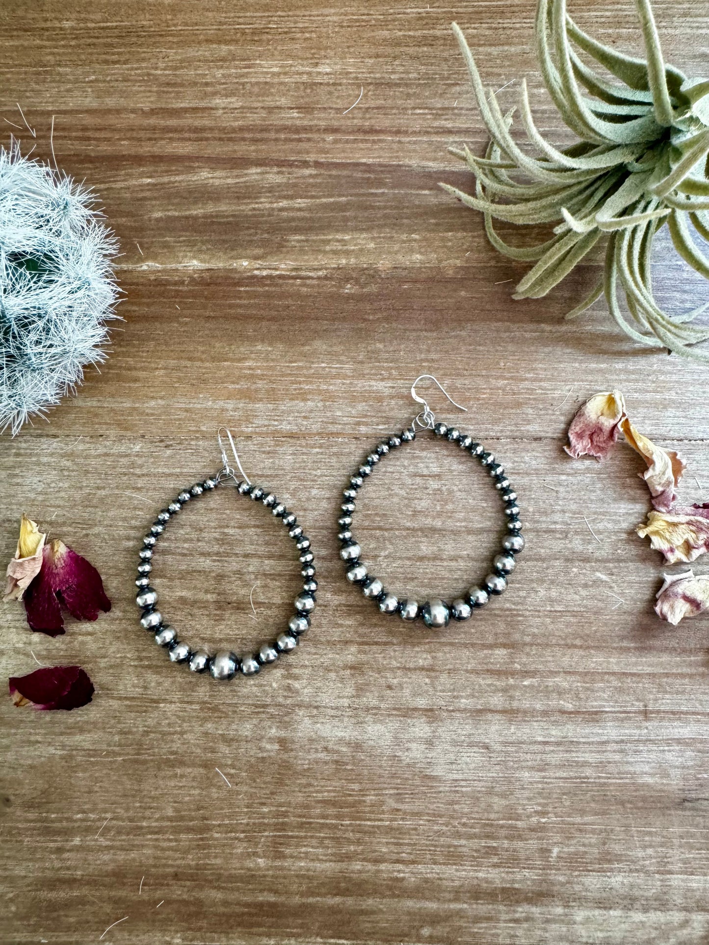 the |Clementine| Sterling Silver Pearl Hoops
