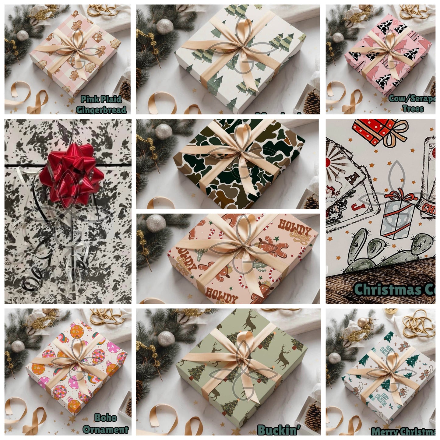 the Western Christmas |Wrapping| Paper