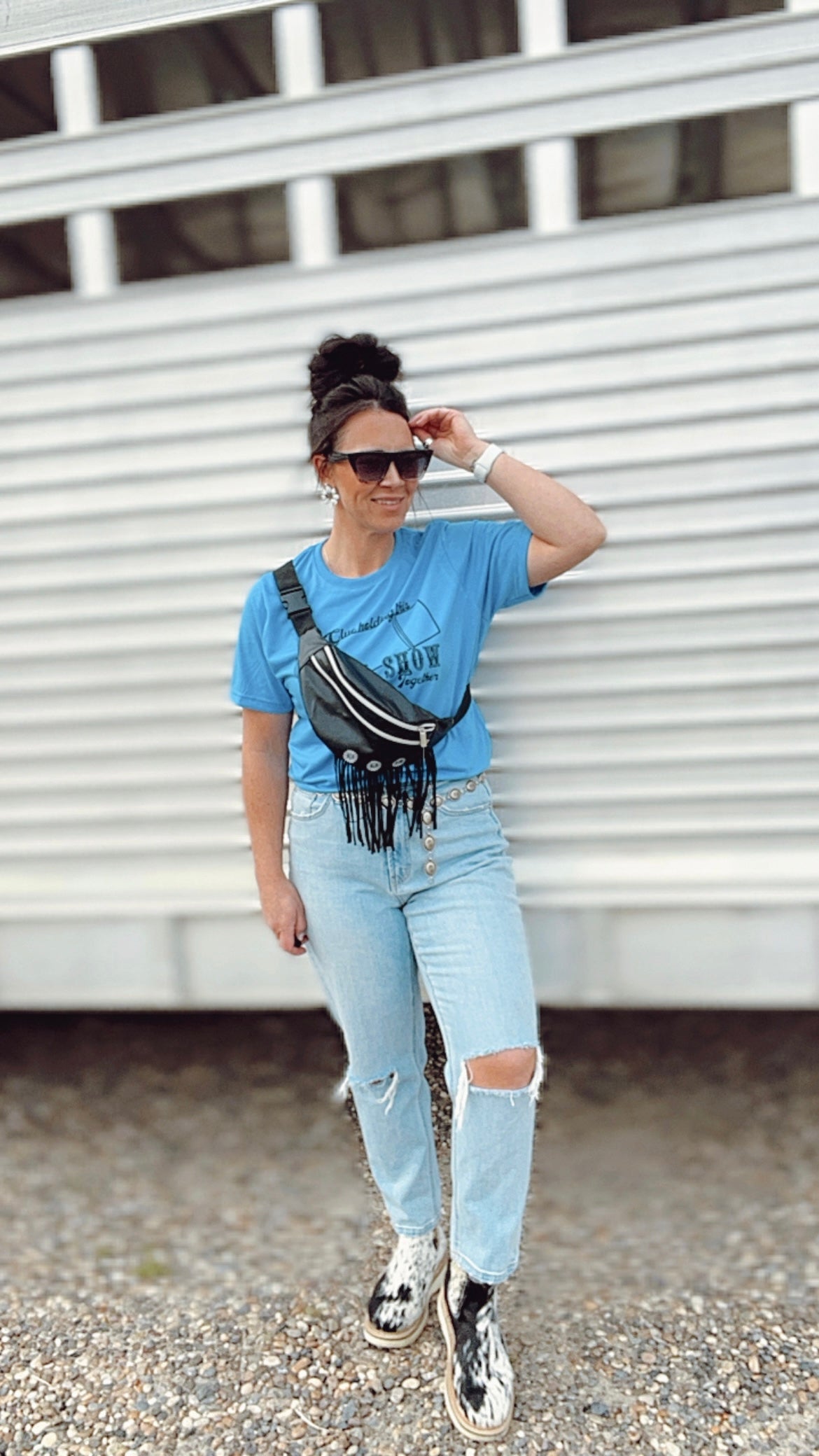 the Glue |Holding| Together ladies tee