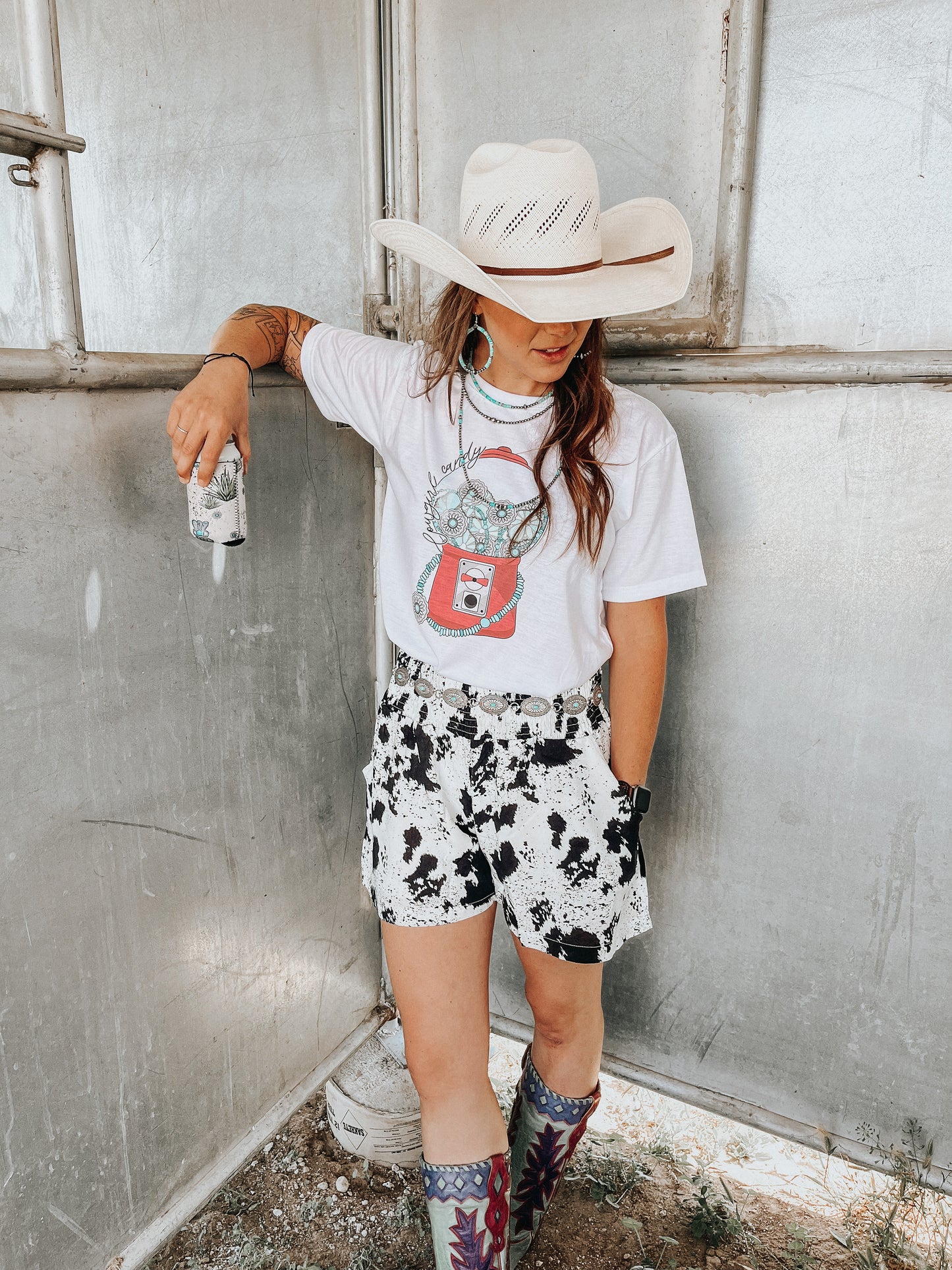 the Color Me |Cowhide| Shorts-ladies