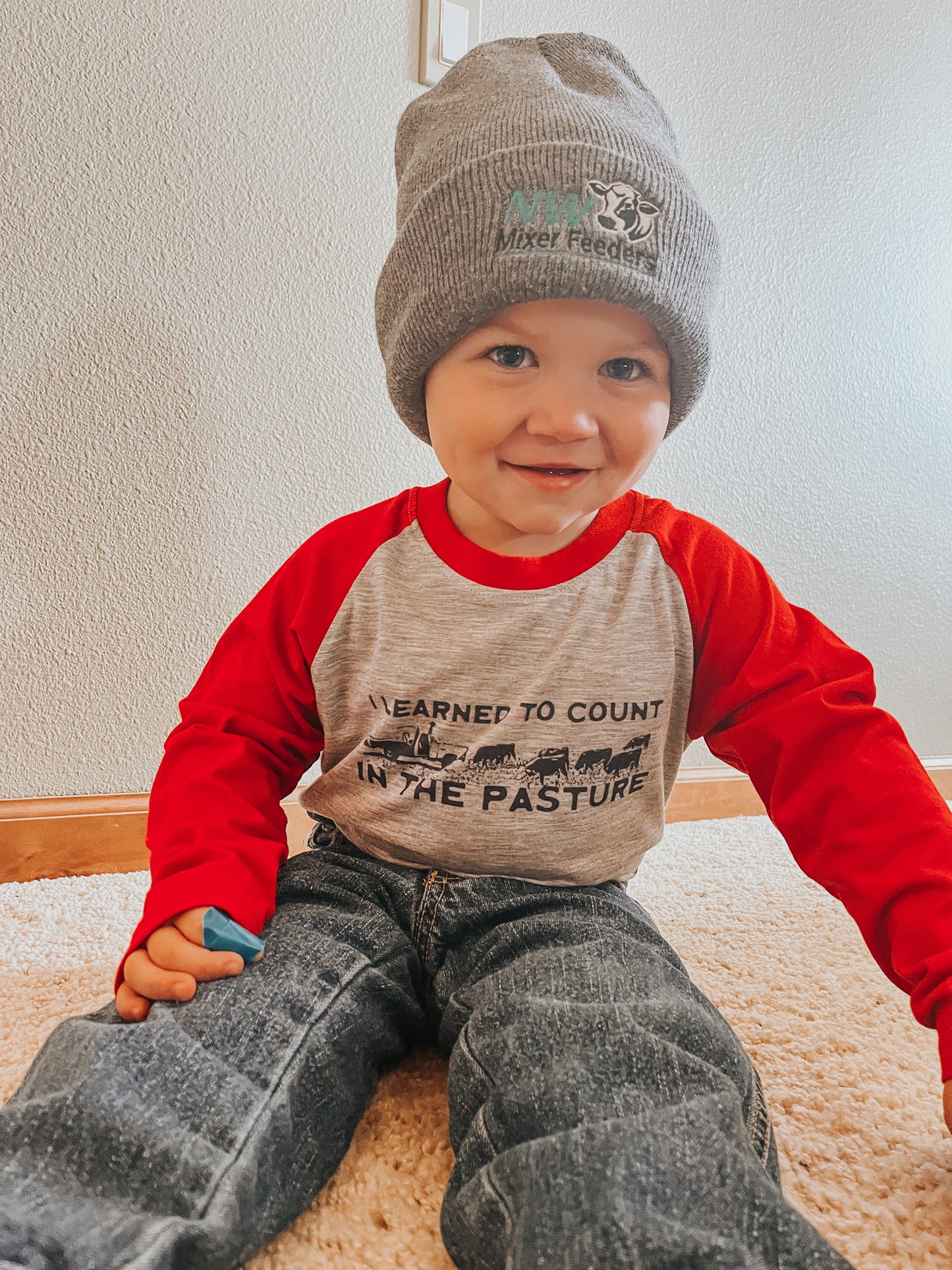 the I Learned to Count in the |Pasture| raglan or tee