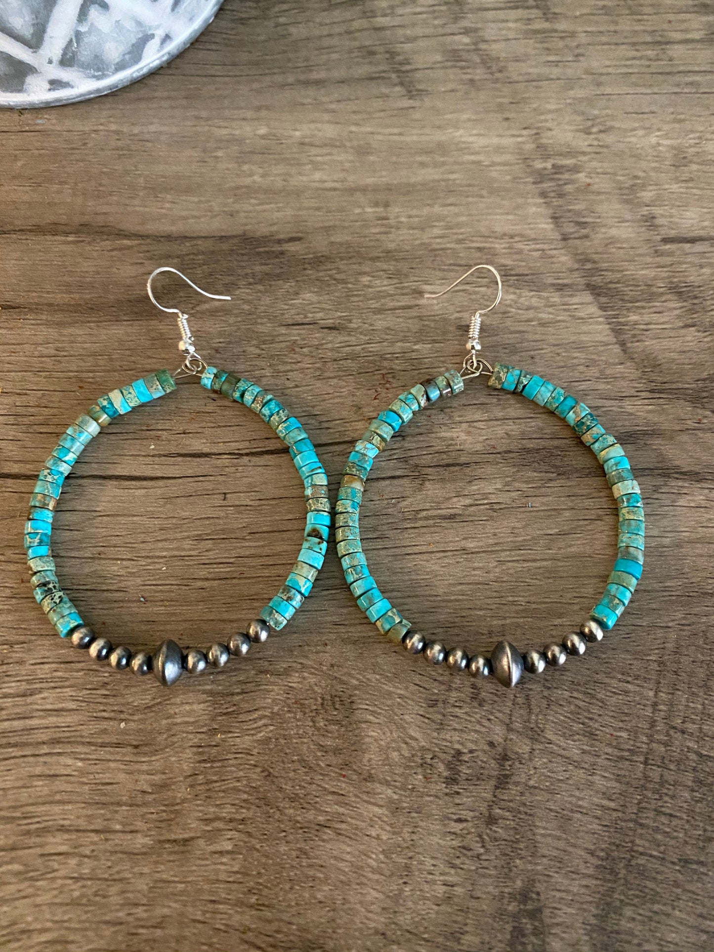 the |Ada| Sterling + Variscite Hoops
