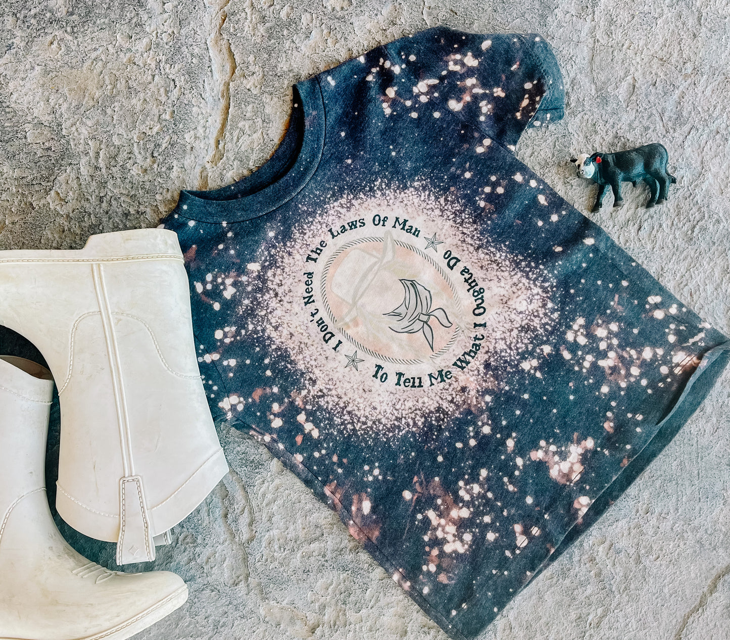 the Laws of |Man| bleached tee
