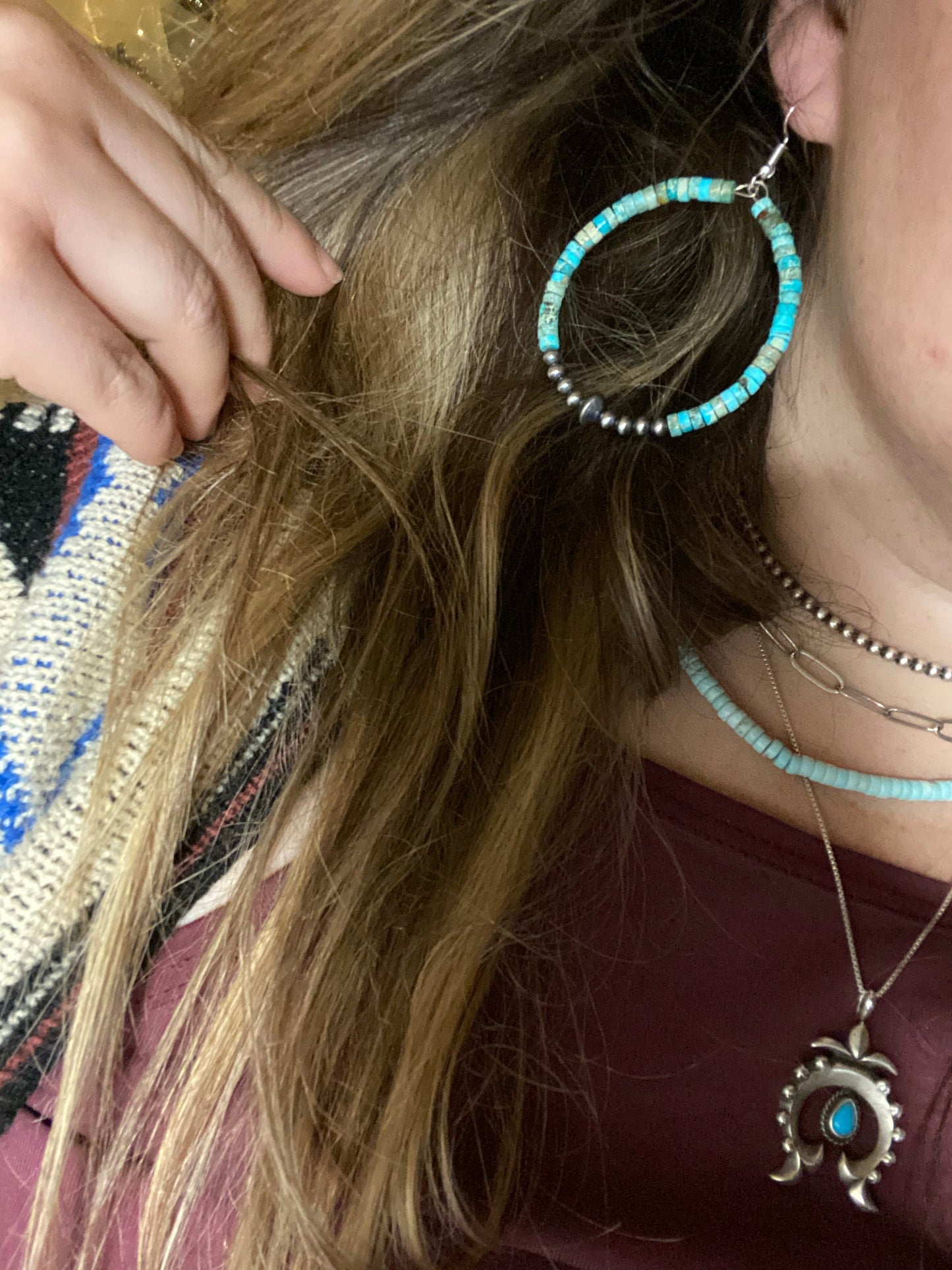 the |Ada| Sterling + Variscite Hoops