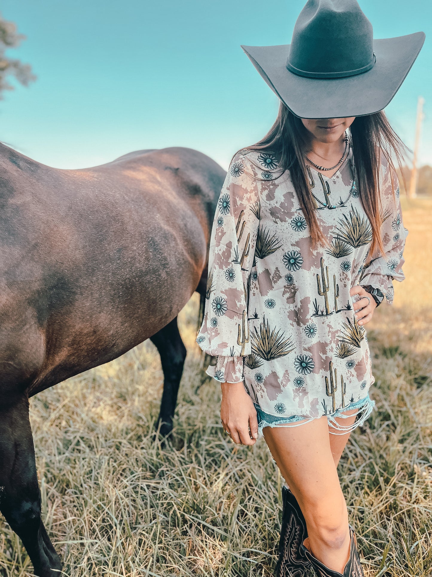 the Cowabunga |Cactus| Blouse