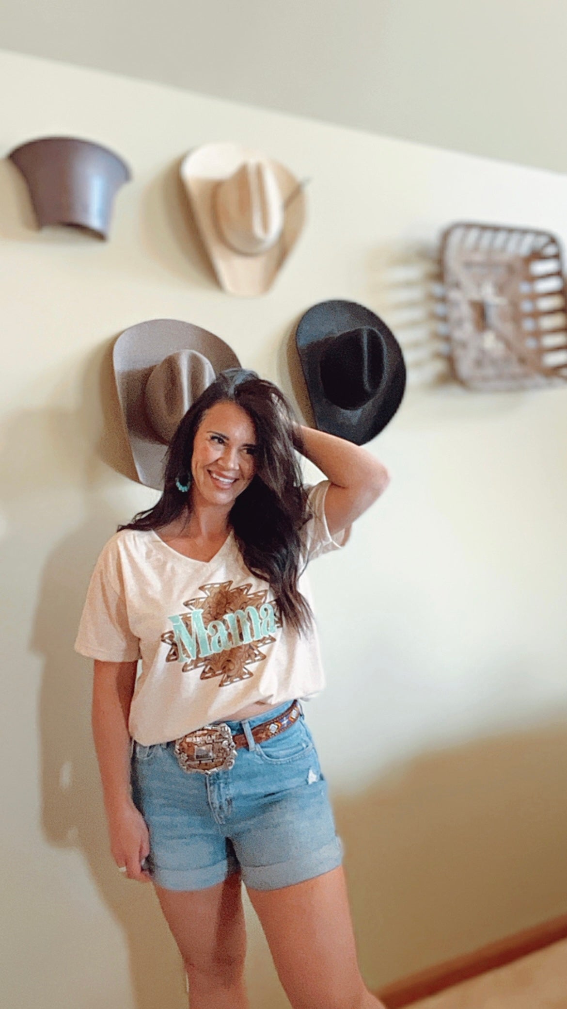 the Tooled + |Turquoise| Mama ladies tee