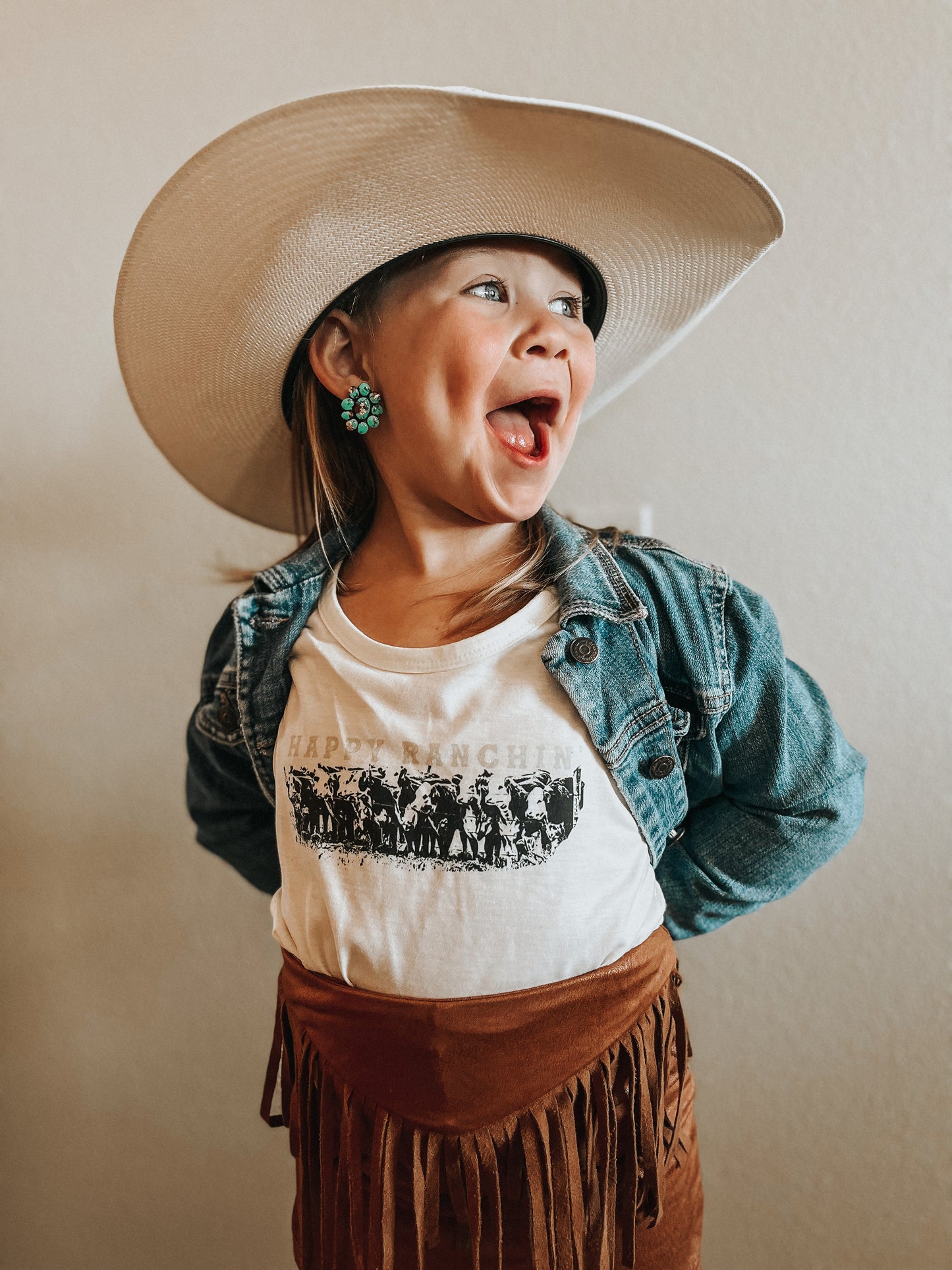 the Happy Ranchin' tank or tee