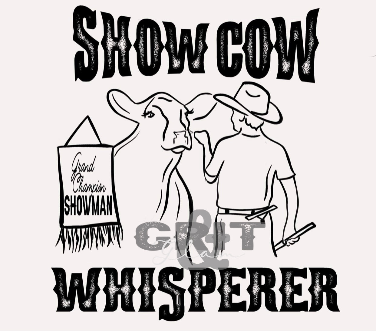 the Show Cow |Whisperer| onesie + tee