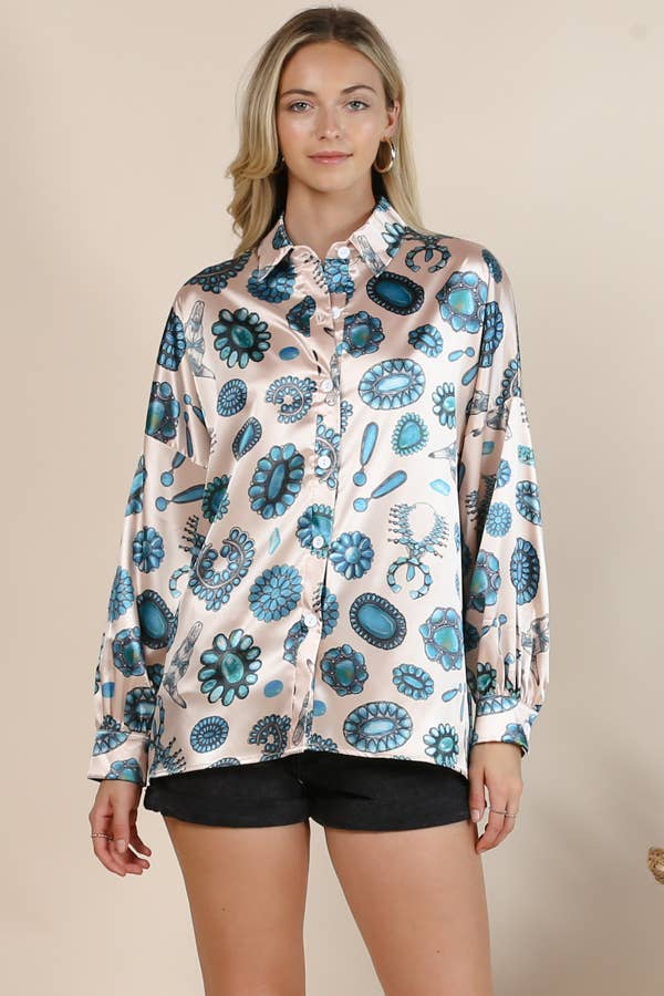 the Turquoise |Please| Button Down