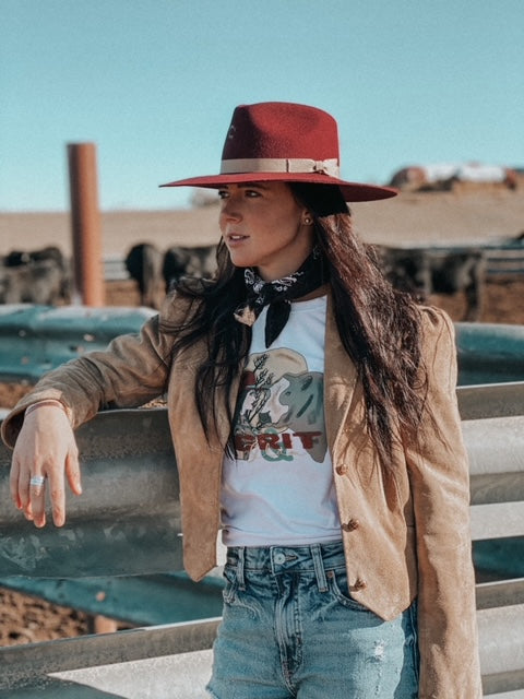the Original |Grit+Glam| logo ladies tee