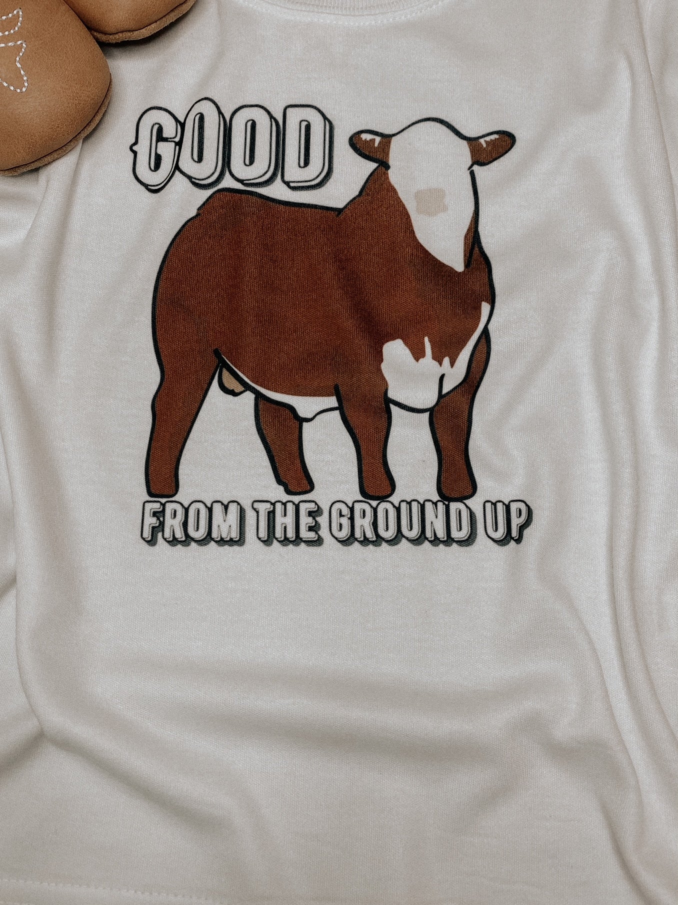 the Good from the |Ground| Up onesie + tee
