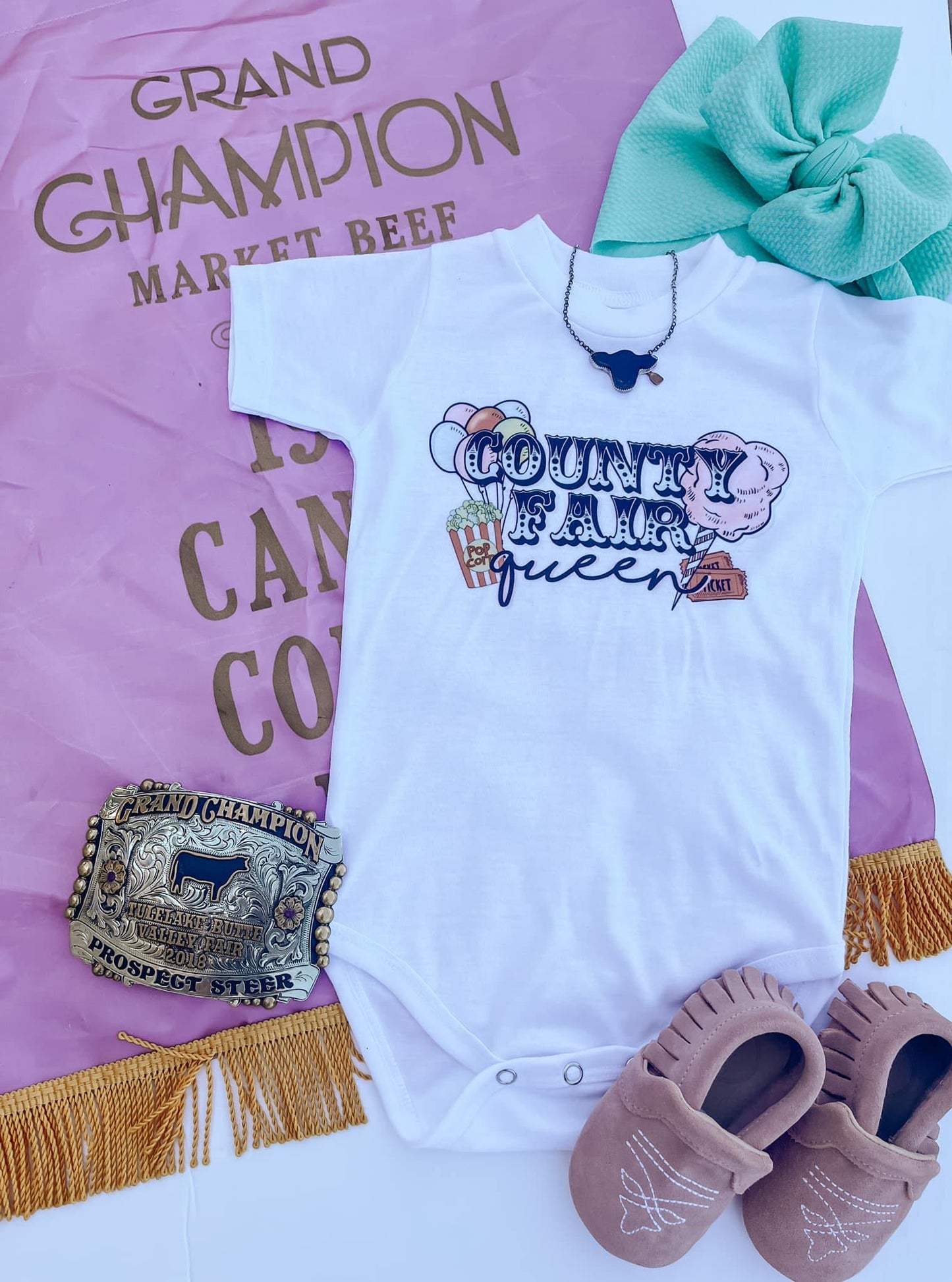 the County Fair |Queen| onesie + tee