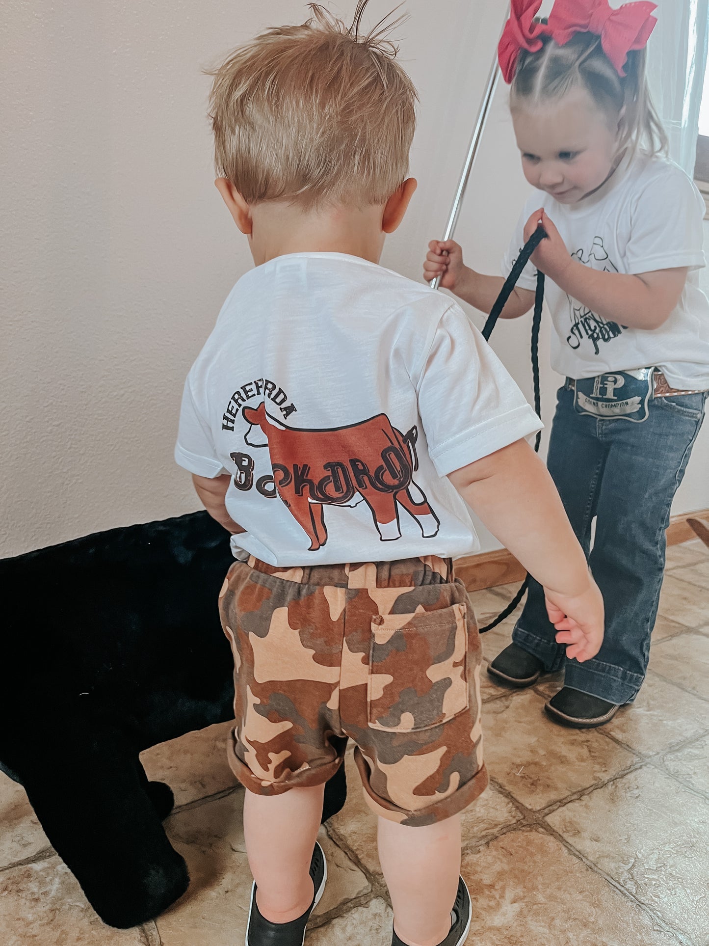 the Hereforda |Backdrop| onesie + tee