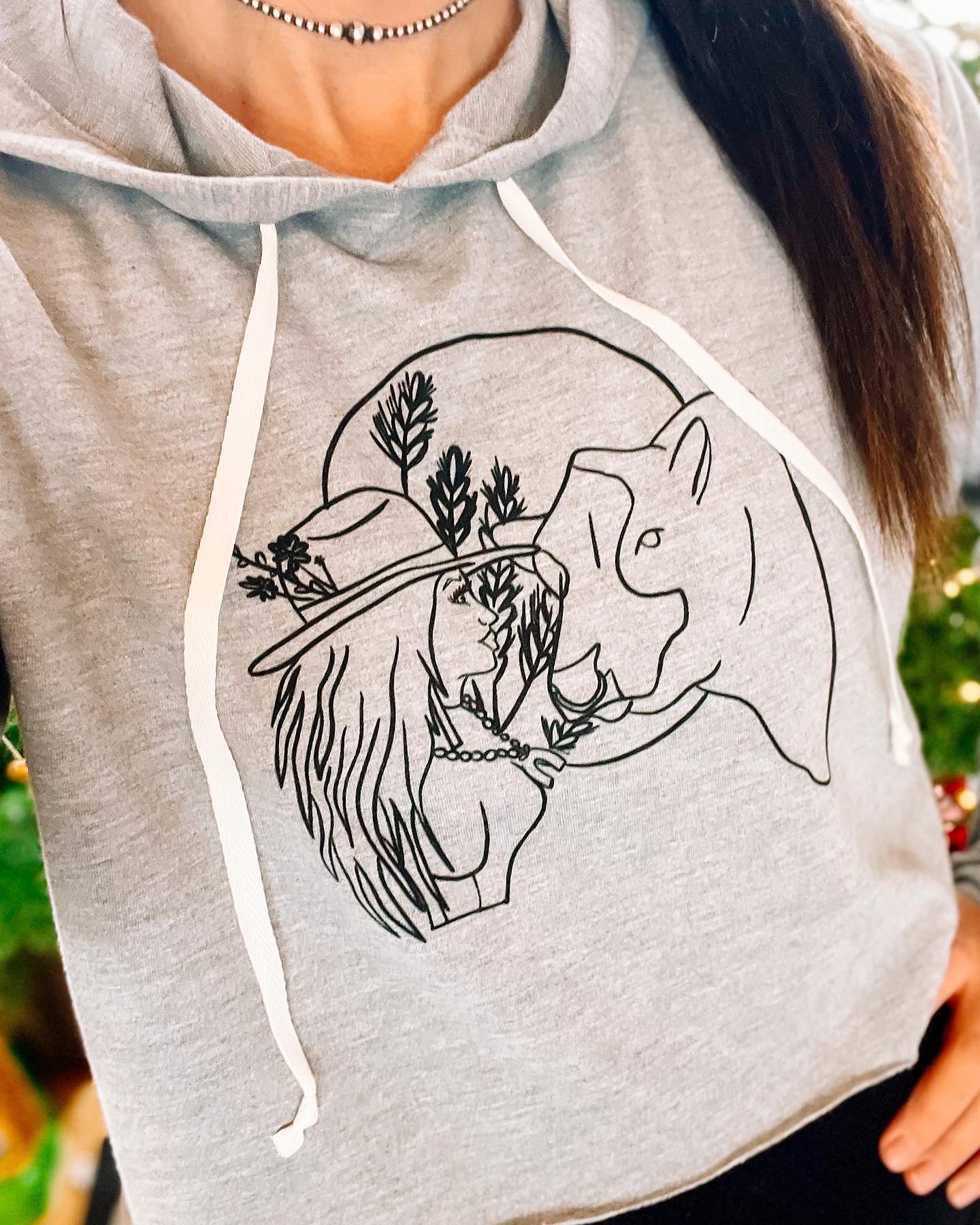 the Original |Grit + Glam| Logo cropped ladies hoodie