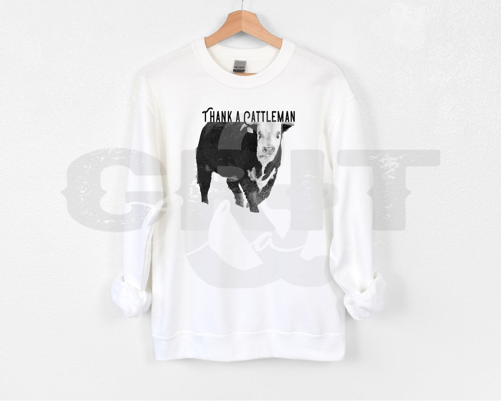 the Thank a |Cattleman| onesie + tee