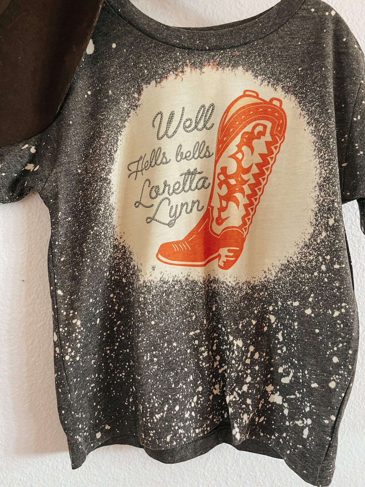 the Hells |Bells| Loretta Lynn bleached tee