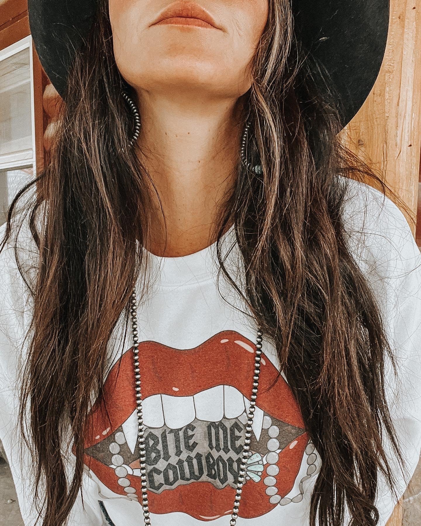 the Bite Me |Cowboy| crewneck or tee