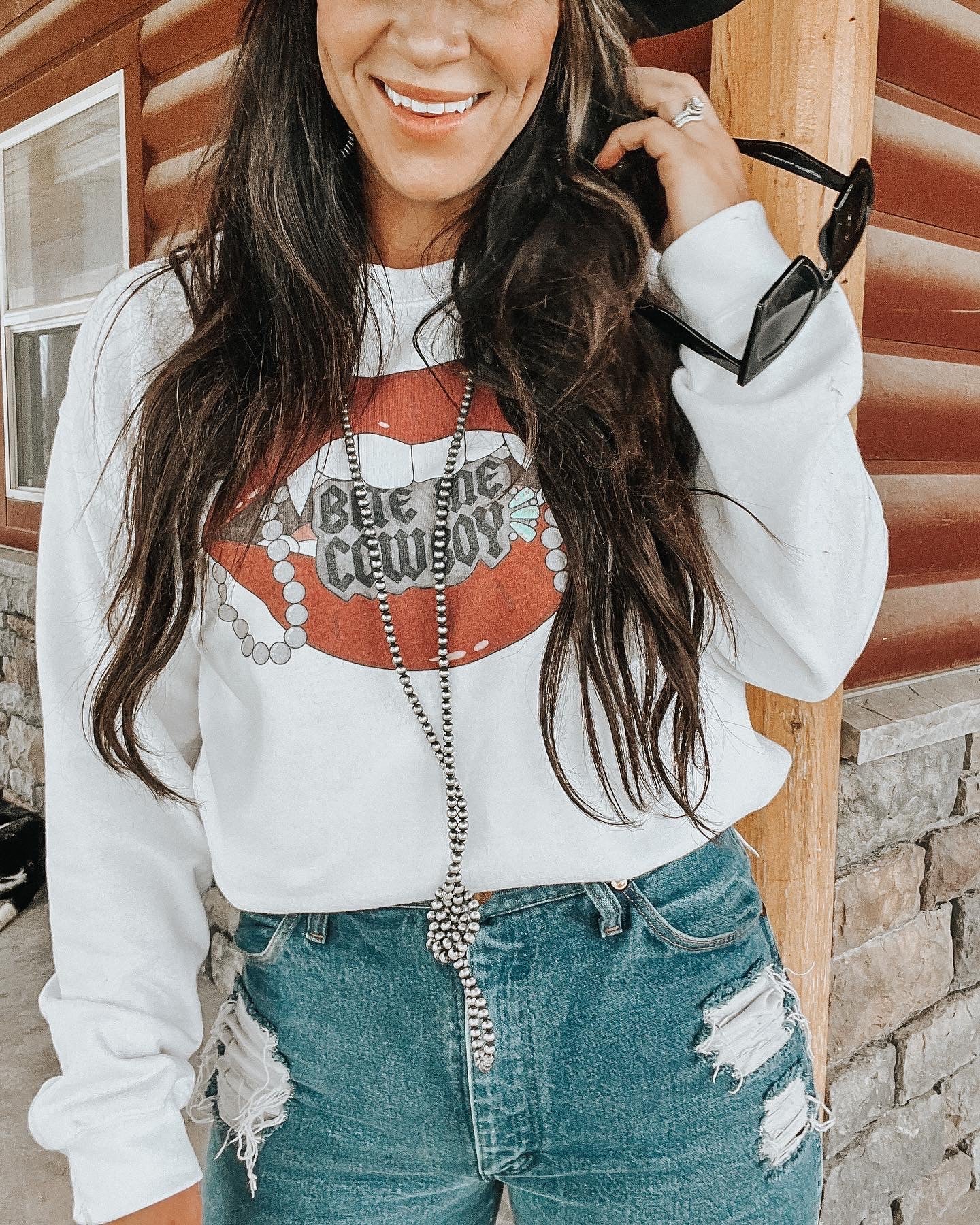the Bite Me |Cowboy| crewneck or tee