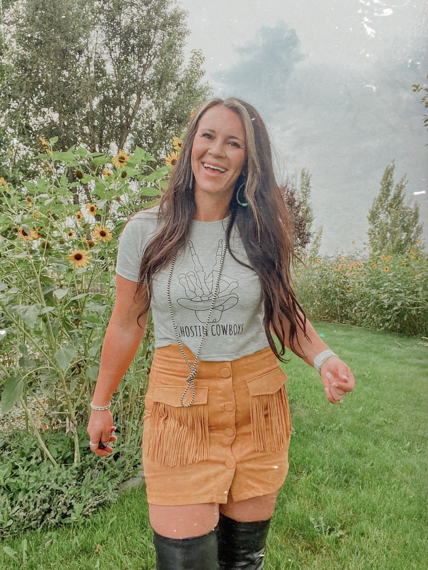 the Ghostin |Cowboys| ladies tee (options)