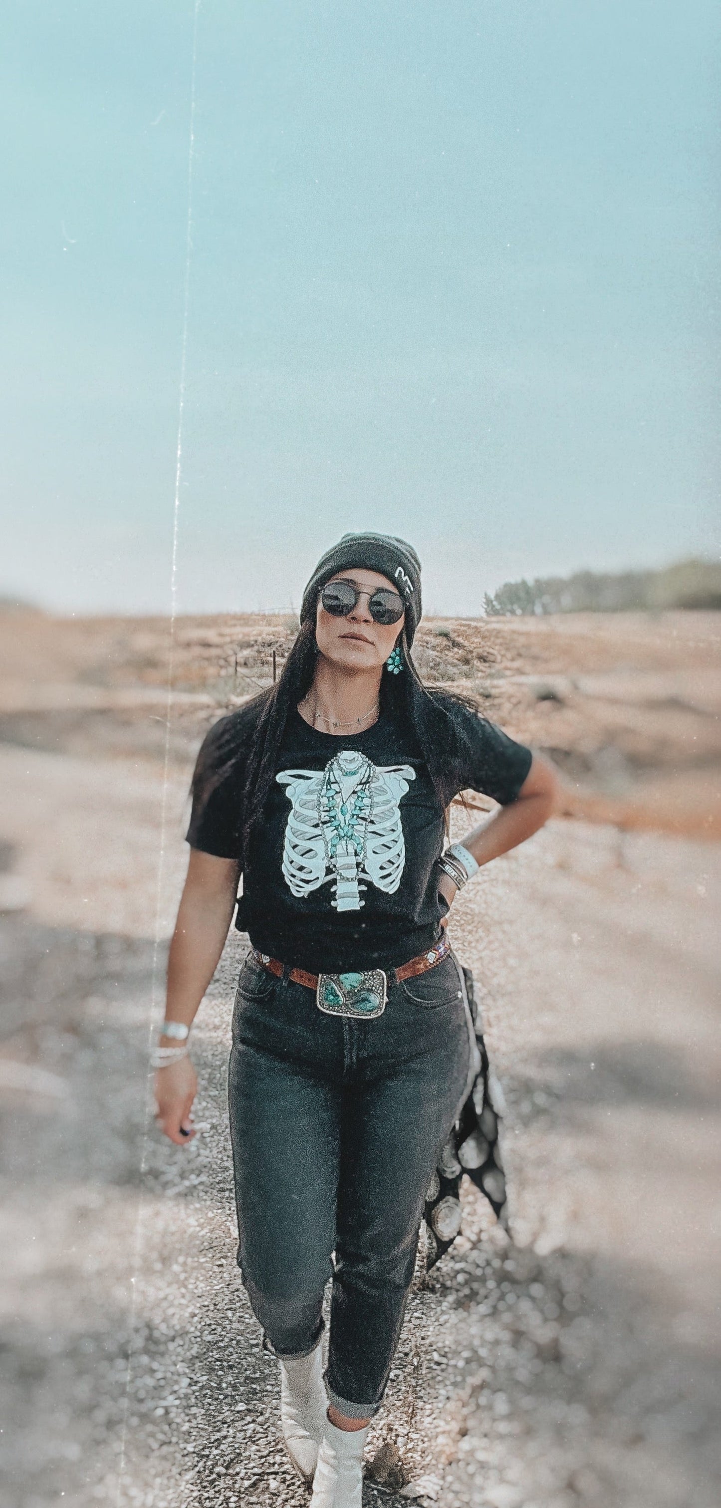 the Turquoise Till I |Die| Ladies crewneck sweater