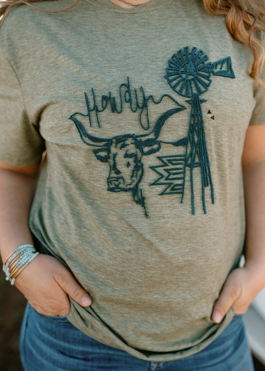 the Howdy from |Tejas| tee