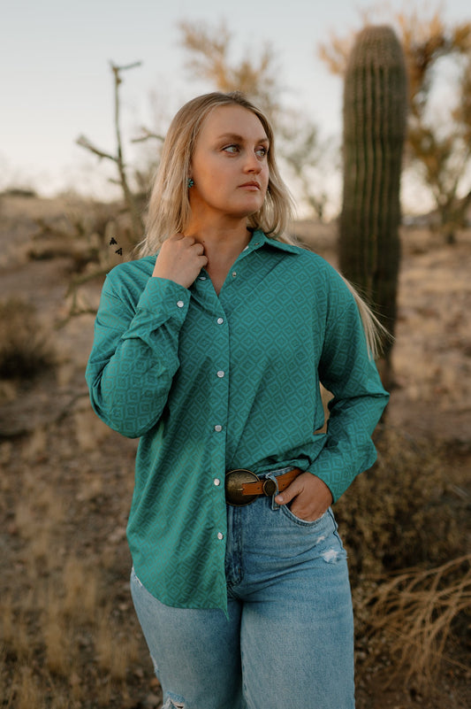the Kingman |Turquoise| Button Up {womens}