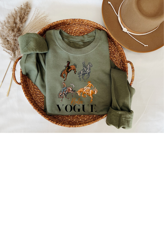 the Rodeo Vogue {tee or crew} {littles + ladies}