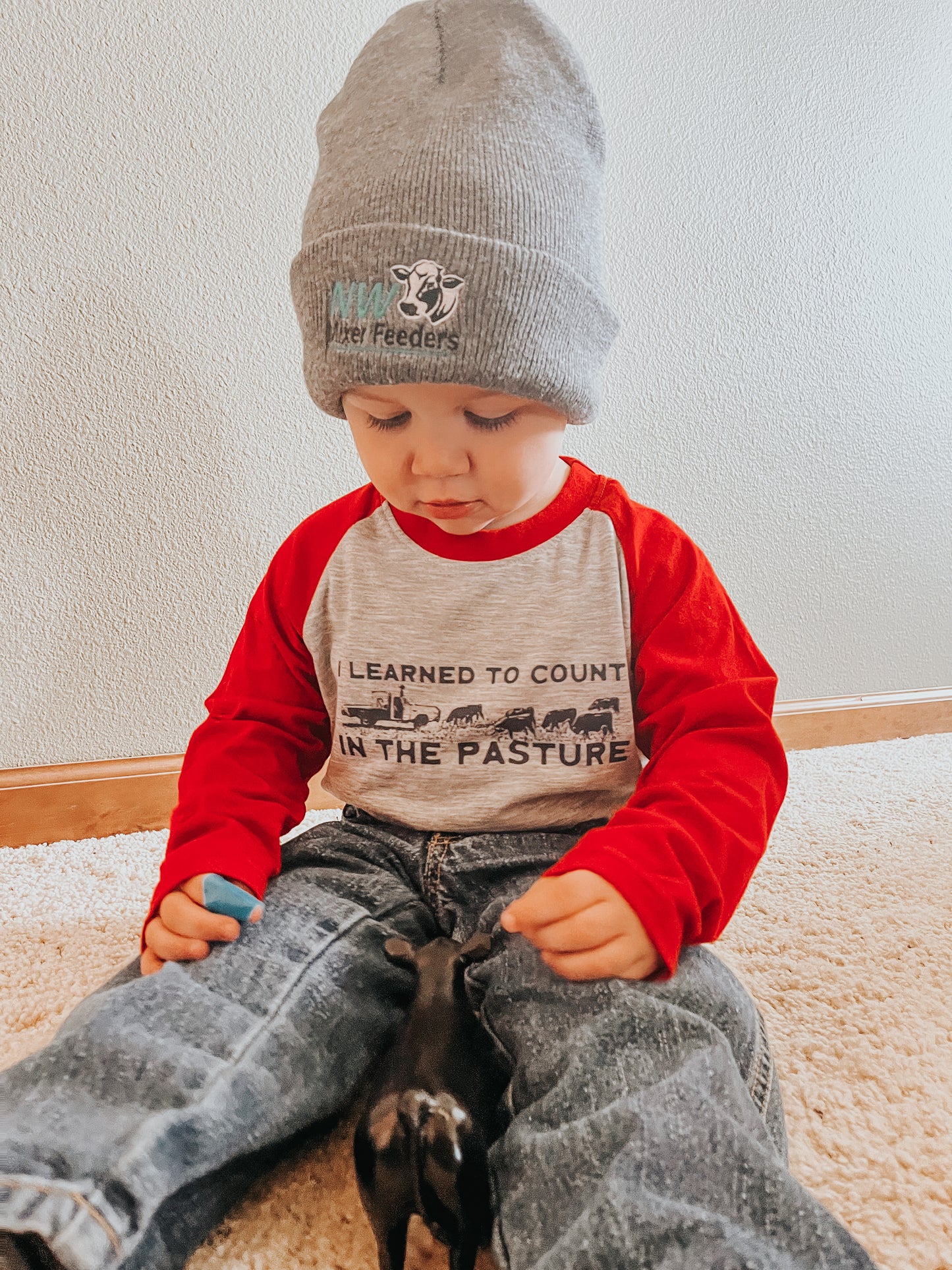 the I Learned to Count in the |Pasture| raglan or tee