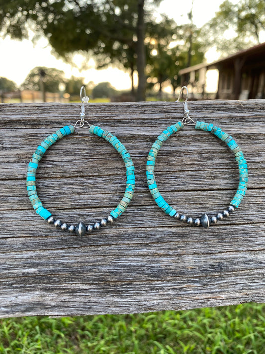 the |Ada| Sterling + Variscite Hoops