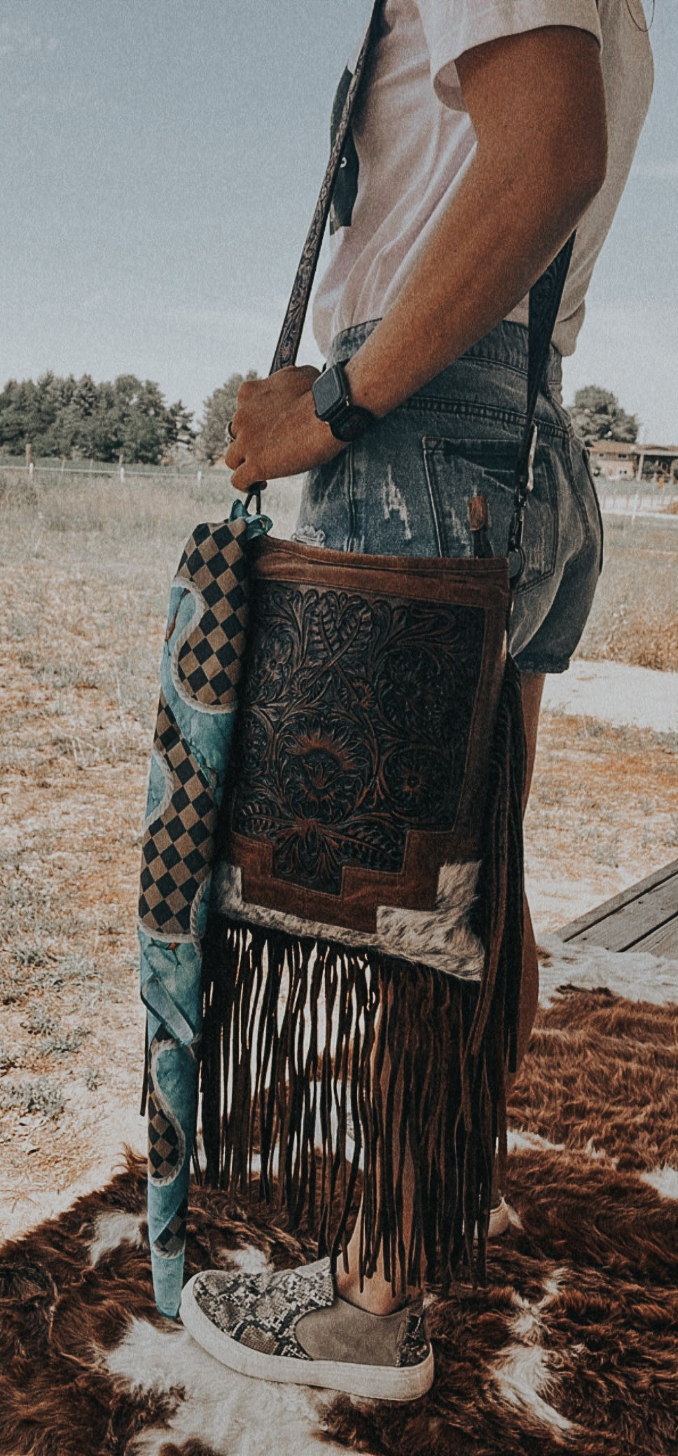 the Checks + |Turquoise| Wild Rag