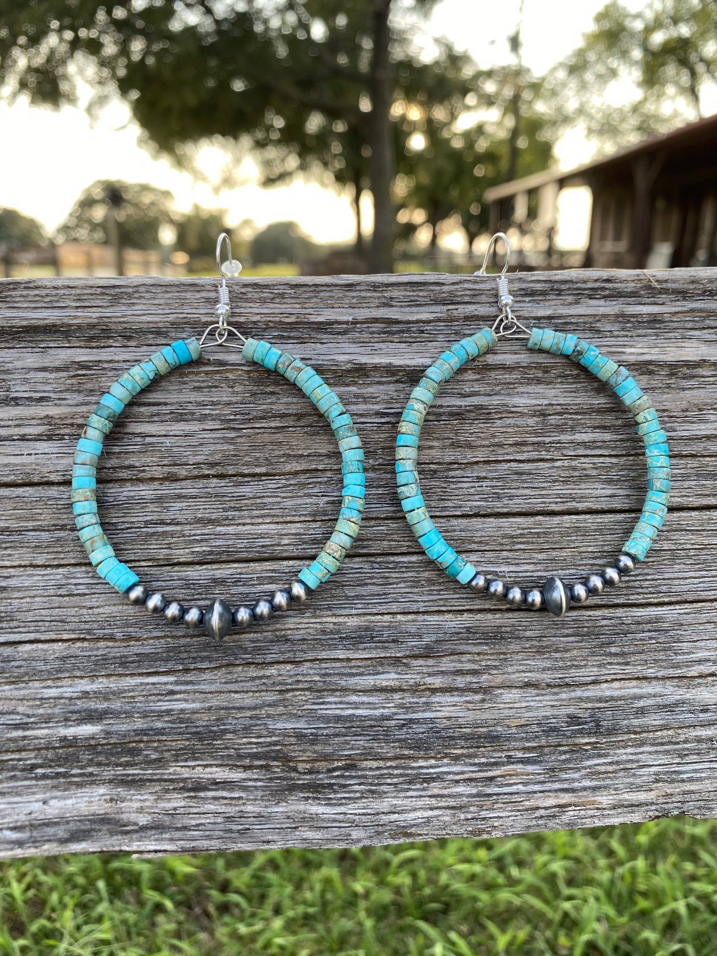the Summertime |Blues| Navajo + Turquoise Hoops