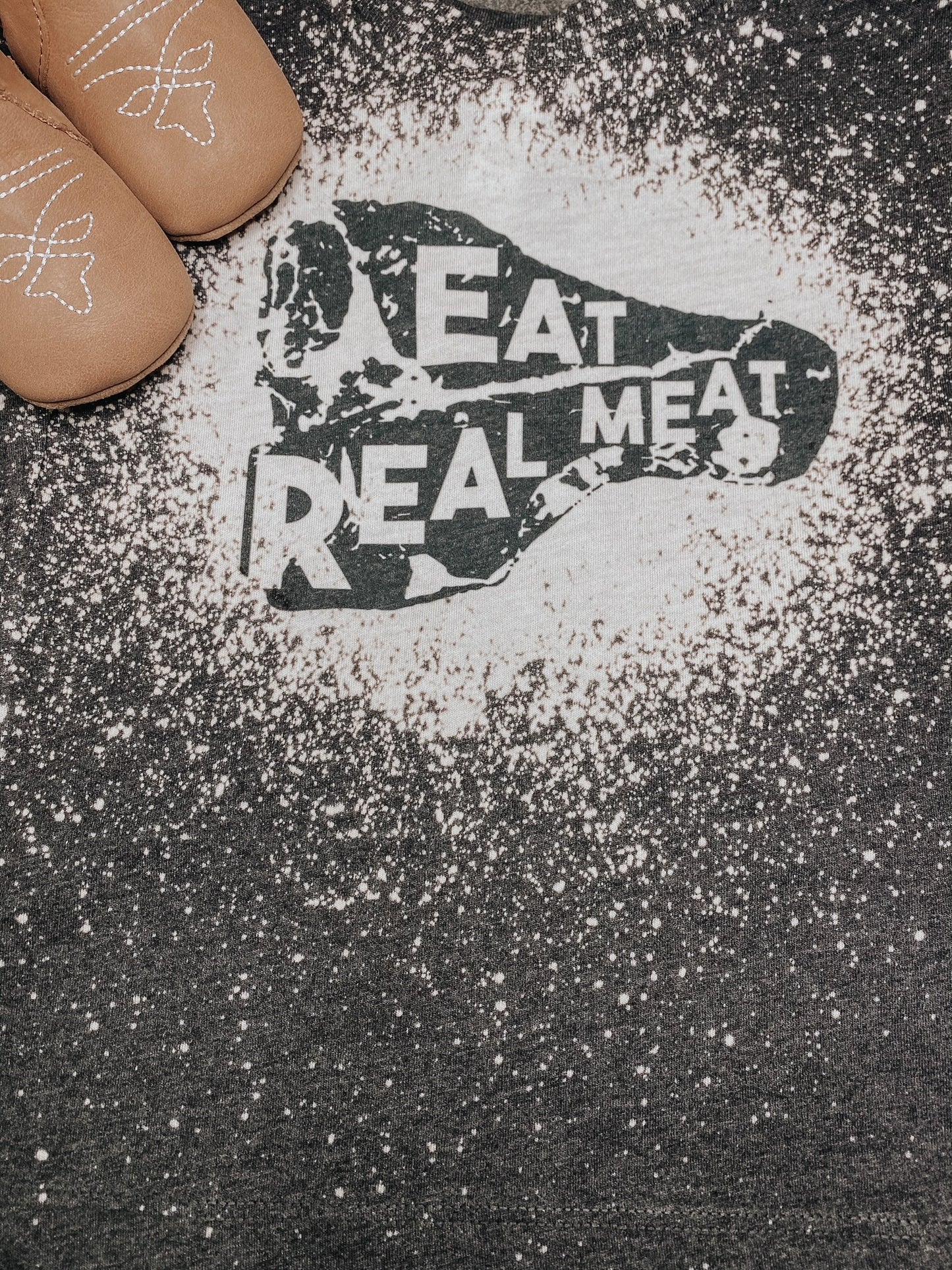 the Eat |Real| Beef bleached tee