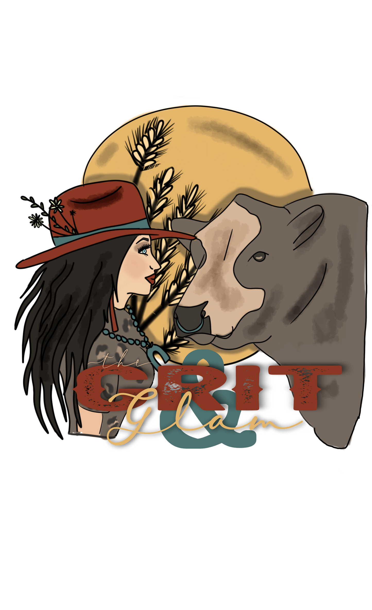 the Original |Grit+Glam| logo ladies tee