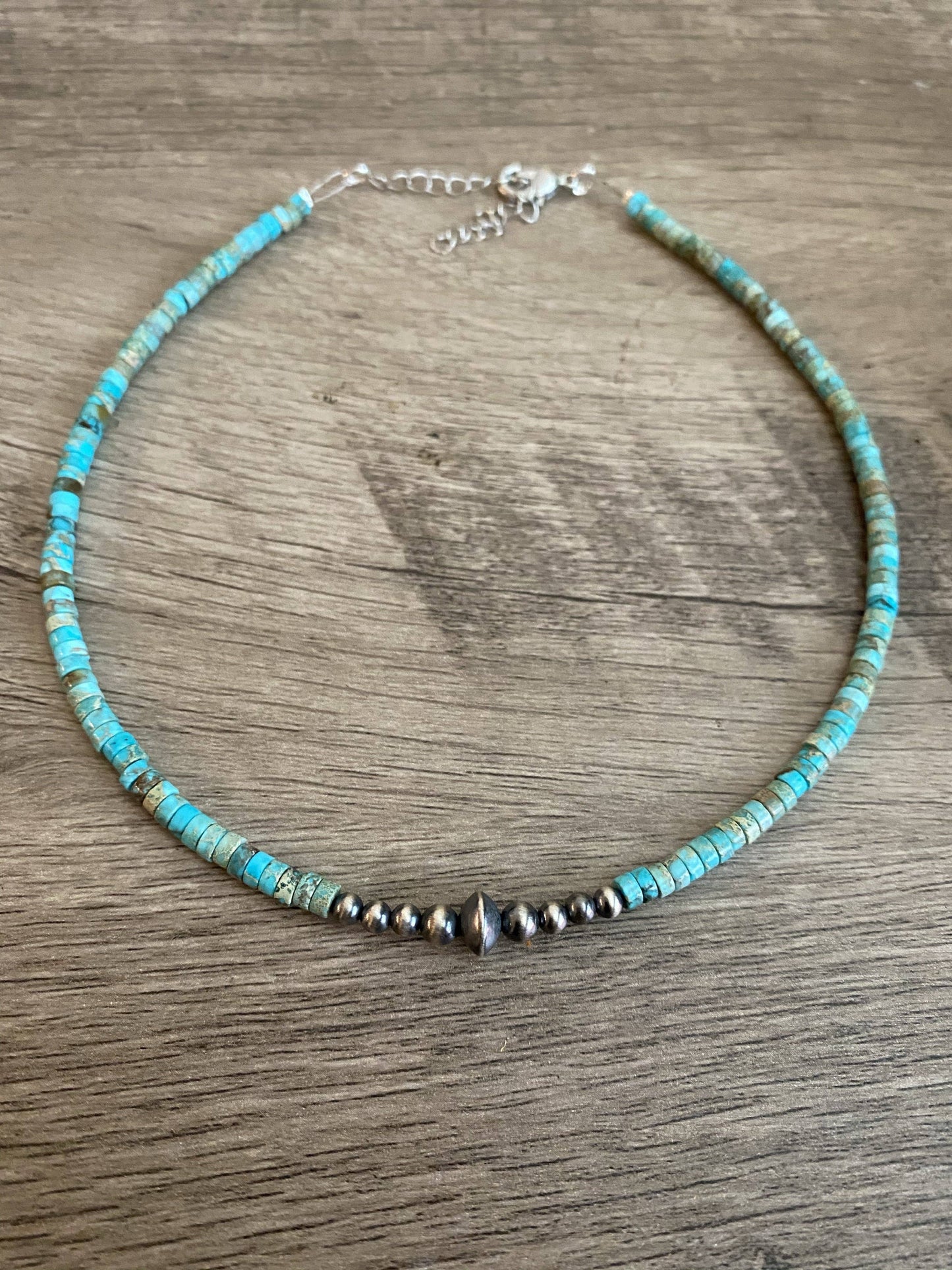 the Open the |Gate| Real Navajo choker with composite turquoise