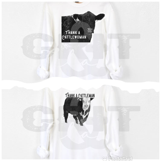 the Thank a |Cattleman/woman| pullover littles